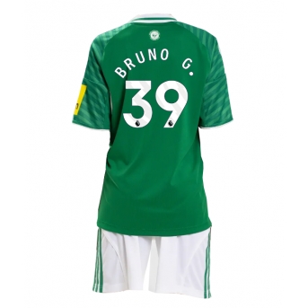 Billige Fotballdrakt Newcastle United Bruno Guimaraes #39 Replika Bortedraktsett Barn 2025-26 Kortermet (med bukser)